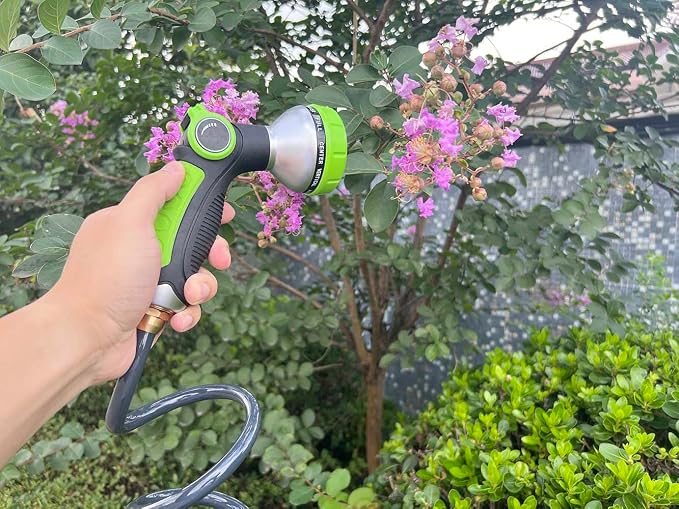 SANFU PU Recoil Garden Water Hose 3/8"ID(9.5 x 12.7mm) x 50ft Premium with 3/4"Inch Brass Fittings Retractable, Outdoor Patio Hose Marine&Boat, Gray(50')