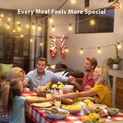addlon Outdoor String Lights 200FT G40 with Remote, 108 LED Shatterproof Bulbs, Dimmable Patio Globe Lights Waterproof, Hanging Outside Lighting for Backyard, Garden, Deck, Balcony, Porch, Café, Decor