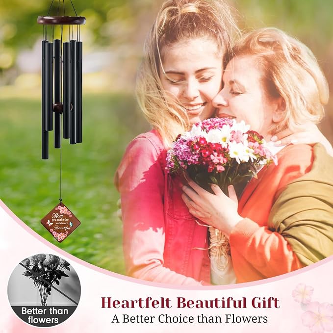 36" Memorial Wind Chimes Sympathy Gift - Cardinal Windchimes in Loving Memory of Loved One, Memorial Cardinal Gifts for Loss of Mom/Dad, Bereavement,Condolence,Funeral Grieving