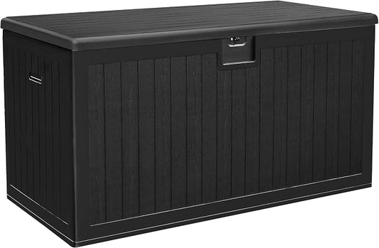 YITAHOME 180 Gallon Double-Wall Deck Box with Side Handles | Outdoor Large Storage for Patio Furniture Cushions, Garden Pool Accessories, Water Resistant & Lockable