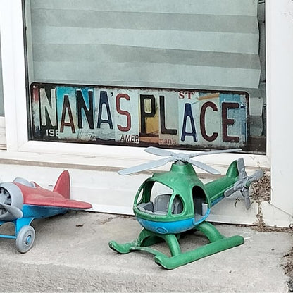 Vintage Waterskiing Way Street Sign Wall Decor Metal Tin Signs