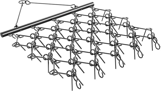 VEVOR Drag Harrow,5 ft x 4.5 ft Durable Chain Harrow with 60 Sharp Teeth,Suitable for ATV UTV Tractor, Ideal for Soil Preparation, Seeding, Smoothing Landscapes, and Yard Gravel Driveway Maintenance