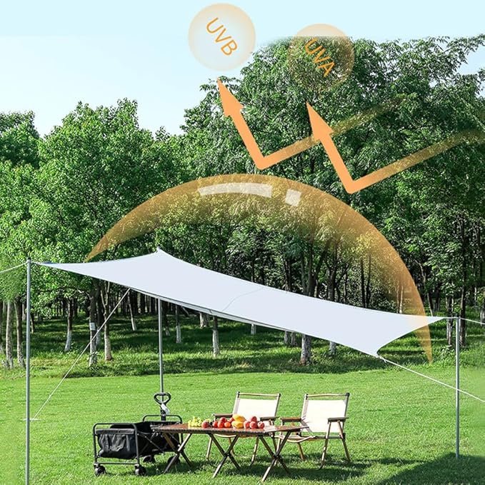 90% White Shade Cloth, 6.6 x 10 FT Sun Shade Sails for Patio, Garden, Greenhouse, Plant, Chicken Coop, Dog Kennel, Backyard, Balcony