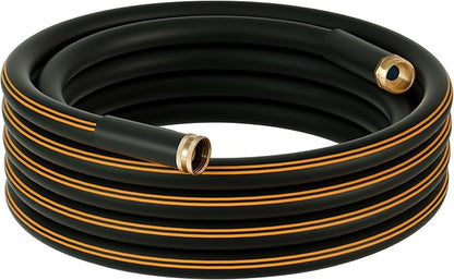 Atlantic Heavy Duty Garden Hose 25 ft x 5/8 Inch Black Color Durable Water Hose (25 Feet)