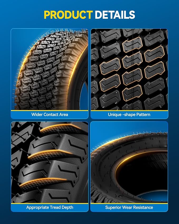 PHILTOP 20x8-10 ATV UTV Tires, 4-Ply Super Mud 20x8-10 ATV All-Terrain Tires for Riding Mowers, Golf Carts, Off-Road,1 Pcs,Tubeless (Z-160)