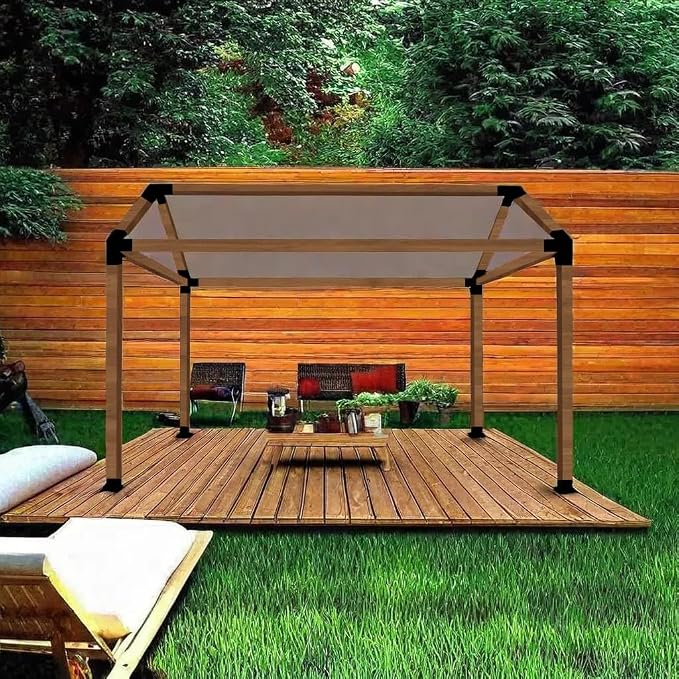 14 PCS 30° Slanted Pergola Kit for 4" x 4" Wood Pergolas, DIY Roof Pergola Brackets, for Gazebo, Pergolas, Gardens, Wood Stand Sheds, Metal Gazebo Kits - with Screws