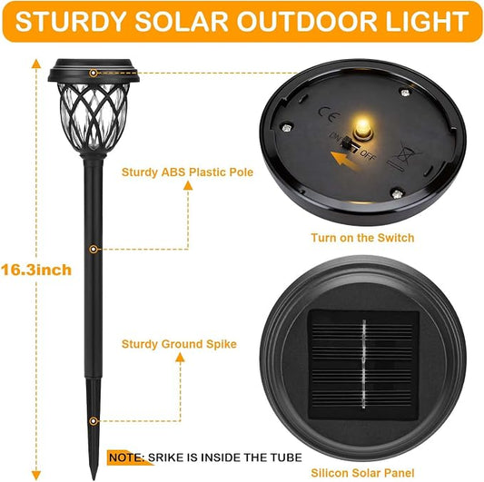 Solar Outdoor Lights, Outdoor Waterproof IP65, Bright Powered by Solar Garden Lights for Patio, Yard, Driveway Decoration (12 Pack