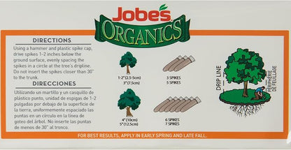 Jobe’s Garden Fertilizer Spikes, Easy Plant Care Slow Release Fertilizer for Fruit and Citrus Plants and Trees, 15 Count