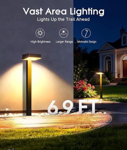 ELECLINK Solar Pathway Lights Outdoor, 12 Pack Garden Lights Solar Powered Path Lights with Larger LED Lens, 2 Light Modes Waterproof Outdoor Solar Light for Yard Driveway Walkway Landscape Patio Lawn