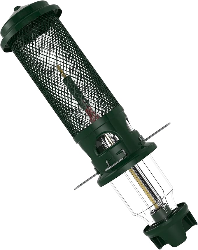 Squirrel Buster Legacy Squirrel-Proof Bird Feeder for Wild Birds – 4 Metal Removable Perches, 2.6 lb Seed Capacity, Chew-Proof Design, Easy to Clean, Green | 2.6 Lb Capacity, 4 Metal Perches and Ports, Weight-Adjustable Squirrel-Proof Shroud, Chew-Proo...