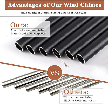 Wind Chimes, Wind Chimes for Outside with Upgraded Tube, Outdoor Windchime for Garden Yard Patio Decor, Unique Gift for Women Men