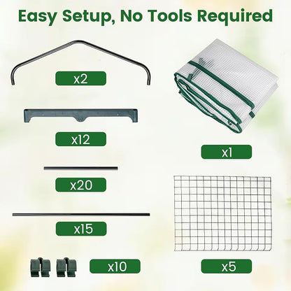 Giantex Mini Greenhouse Indoor Outdoor, 27" x 19" x 75" Portable Plant Grow House with 5 Tier Shelves, PE Cover, Roll-Up Zipper Door, Rustproof Elector-Coating Metal Frame for Patio Balcony Garden