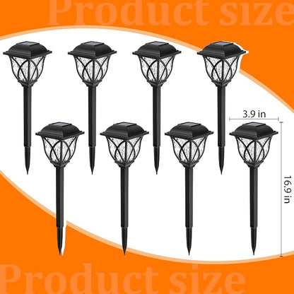 GIGALUMI Solar Lights Outdoor Waterproof, LED Solar Garden Lights, Outdoor Decorations, Garden Decor for Yard, Patio, Landscape, Planter, Walkway