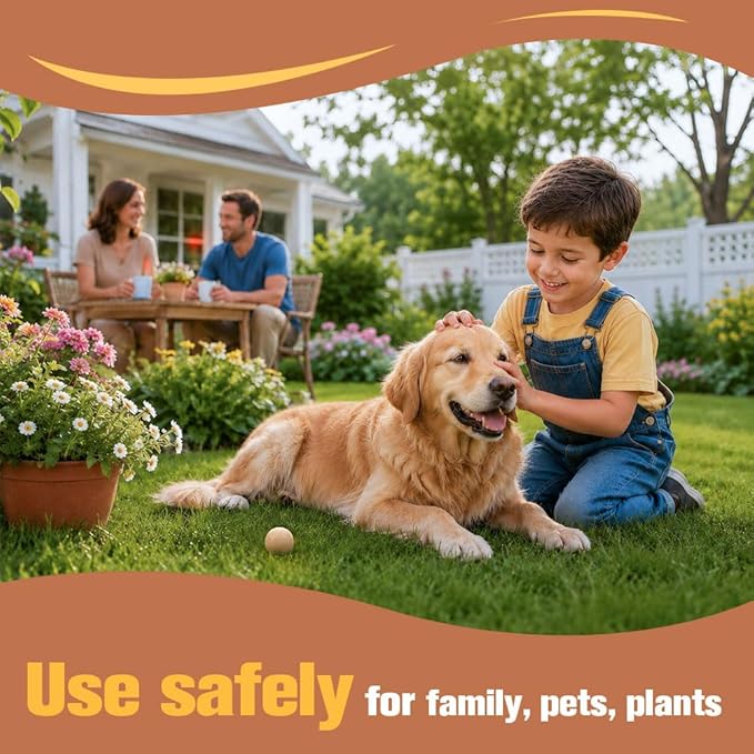 Deer Repellent for Plants, Rabbit Repellent Outdoor, Deer and Rabbit Repellent for Plants, Garden, Trees, Deer Away Safe for People, Pets and Plants, Lasts Up to 60 Days 8 Packs
