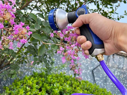 SANFU PU Recoil Garden Water Hose 3/8"ID(9.5 x 12.7mm) x 15ft Premium With 3/4"Inch Brass Fittings Retractable, Outdoor Patio Hose Marine&Boat, Purple(15')
