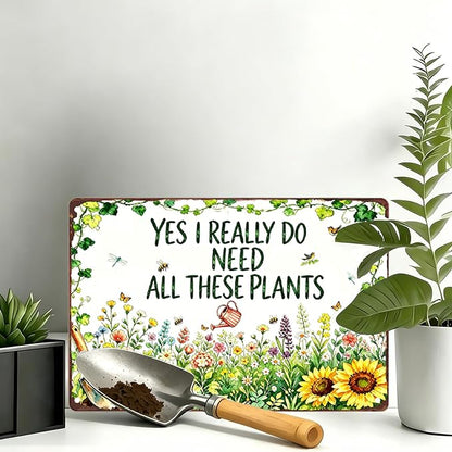 Garden Decor for Outside Gardening Gifts for Women Outdoor Patio Decor | Garden Signs for Outside Greenhouse Yard Whimsical House Decor Vintage Metal Wall Art Plant Lovers Gifts for Mom Wife Grandma