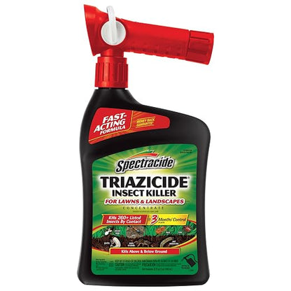 Spectracide Triazicide Insect Killer For Lawns & Landscapes Concentrate, Ready-to-Spray, 32-Ounce, 6-Pack