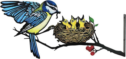 Metal Fledgling Wall Art Decor,Outdoor Wall Decor for Garden Fence Porch, Weatherproof Fence & Garden Decorations, Metal Yard Art for Patio Wall