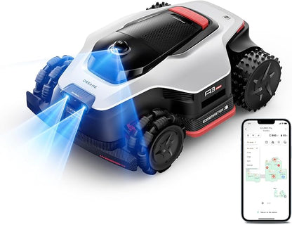 [All-Terrain Wire-Free] DREAME A3 AWD 1000 Robot Lawn Mower, 360° 3D LiDAR & AI Dual Vision Smart Robotic Mower for 0.25 Acre, 80% Slopes & 45min Fast Charge