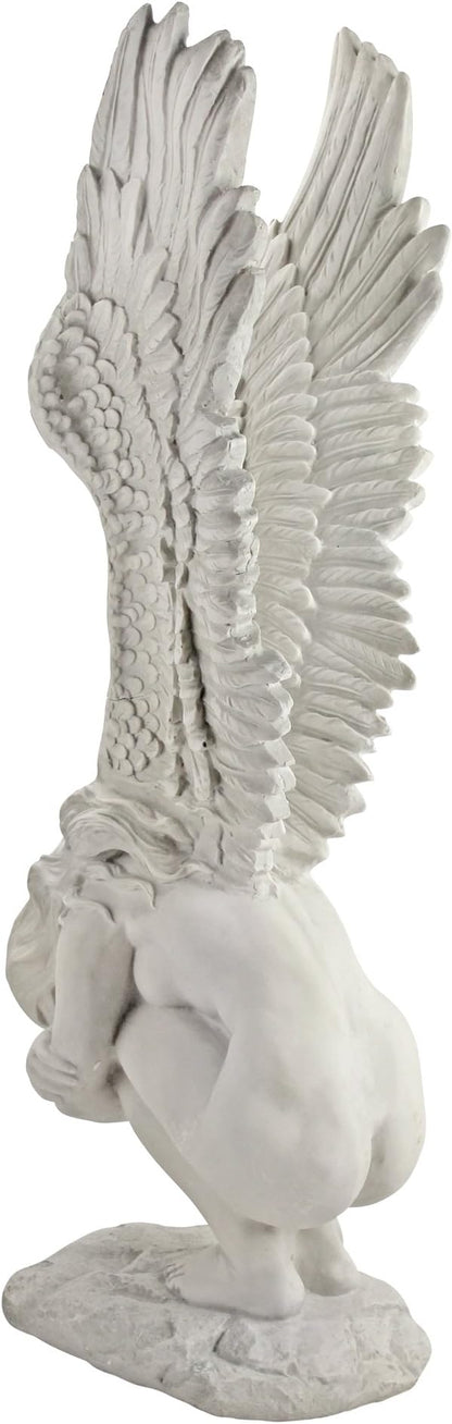 Design Toscano KY30700 Extended Grace Angel Garden Statue, 24 Inch, Antique Stone