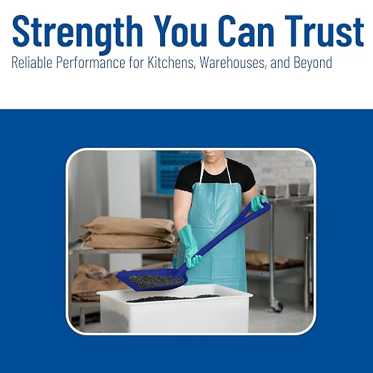 SPARTA Polypropylene Sanitary Shovel, One-Piece Food Handling Scoop, Commercial Kitchen and Bulk Ingredient Transfer Tool, 13.75" x 16.5" Scoop, Blue