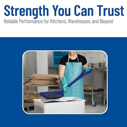 SPARTA Polypropylene Sanitary Shovel, One-Piece Food Handling Scoop, Commercial Kitchen and Bulk Ingredient Transfer Tool, 13.75" x 16.5" Scoop, Blue