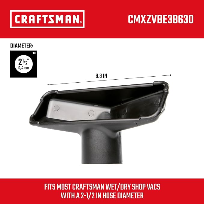 CRAFTSMAN CMXZVBE38630 2-1/2 in. Utility Nozzle Wet Dry Vac Attachment