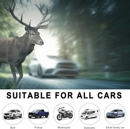 DXNQ 4 PCS Deer Whistles for Car, Avoid Collisions Deer Warning Devices with Adhesive Tapes, Universal Animal Alert Save Deer Whistles for Cars Trucks Motorcycles, Car Accessories (White)
