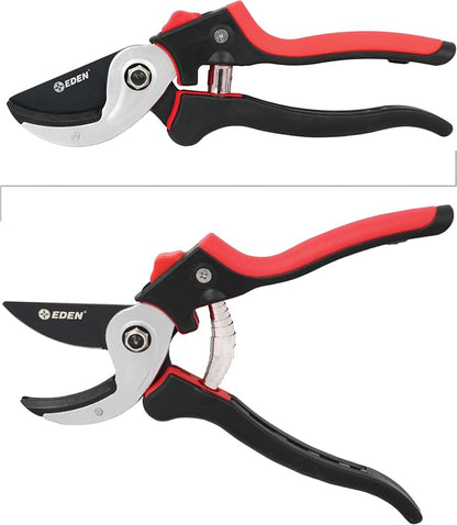Eden 39000 Heavy Duty Adjustable Anvil Pruning Shears for Gardening, Hand Pruners, Stem Cutter, Branch Trimmer, Garden Clippers