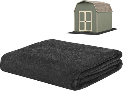 M METERXITY 3 mm Thickened Outdoor Storage Shed Mat, 5x6 ft Waterproof Shed Flooring Mat for Patio Furniture Floor Protecting from Wear/Liquid/Dust/Oil, Non-Slip Felt Rubber Rug Pad [Grey]