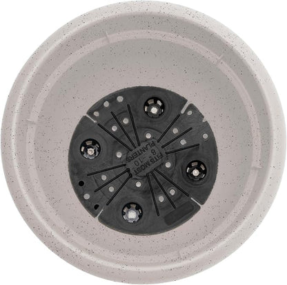 Bloem Ariana 20" Plastic Self-Watering Planter, Vanilla Bean, 2-Pack | Self-watering disk at the bottom of each pot that acts as a water wick and reservoir for optimal plant health