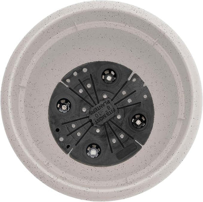 Bloem Ariana 8" Plastic Self-Watering Planter, Vanilla Bean, 4-Pack | Self-watering disk at the bottom of each pot that acts as a water wick and reservoir for optimal plant health