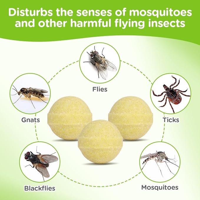 Mosquito Repellent, Mosquito Repellent Outdoor Patio Powerful, Mosquites Deterrent for Yard, Camping,Hiking, Picnicking Child&Pets Friendly