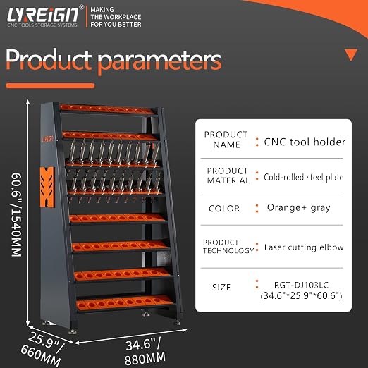 CAT/BT40 Large Capacity CNC Tool Storage Cabinet, CNC Tool Holder Vertical Drawer Cabinet for Warehouse Workshop Factory Garage Machining Centers