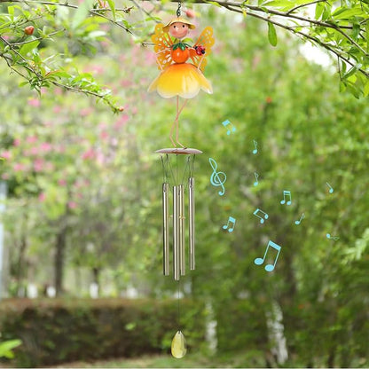 MUMTOP Butterfly Wind Chimes for Outside, Metal Deep Tone Memorial Sympathy Wind Chime Fairy Windchimes for Patio, Outdoor,Garden,Yard,Window,Home Decor or Gifts for Women