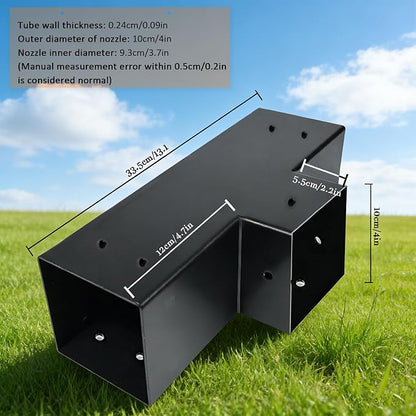 2PC T-Shaped 3-Way Pergola Bracket Kit, Pergola Kits to Build Yourself | 4x4 Corner Brackets for Wood for Wood Beams, Corner Brackets for Do It Yourself Pergola Kits Outdoor Gazebo Patio Log Cabin