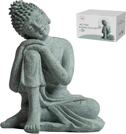 Little Buddha Statue for Home - Handmade Stone Meditation Sitting Buddha Figurine, Buddah, Buda, Budda, Baby Buddha Statue Indoor/Outdoor, Buddha Decor & Gifts, Buddhas, Buddha Sculpture