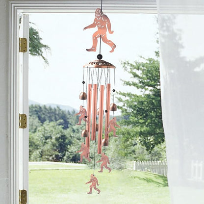 Brass Bigfoot Wind Chime,Handmade Unique Wind Chimes for Outside Clearance, Garden Gift for Yard Decorations Outdoor, Perfect for Mom, Kids Meditation Lovers - Nursery, Patio Garden Decor