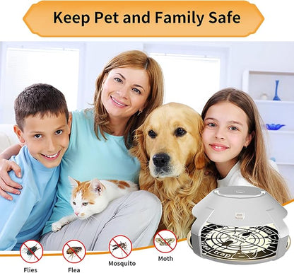 Flea Traps for Inside Your Home with Light, Flea Light Trap for Bug USB Charing Insect Pest Control Traps for Kitchen, Living Room, Balcony and Bedroom