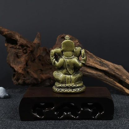 Lord Ganesha Buddha Statue - Elephant God Sculptures Ganesh Figurines | Man-Made Stone Home Garden Buddha Decoration Statues