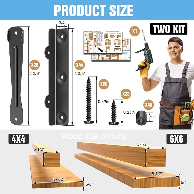 Deck Sunblind System Brackets Louver Hardware Kit 2 Set Black Stainless Steel Adjustable for Outdoor Shutters Pergola Blinds