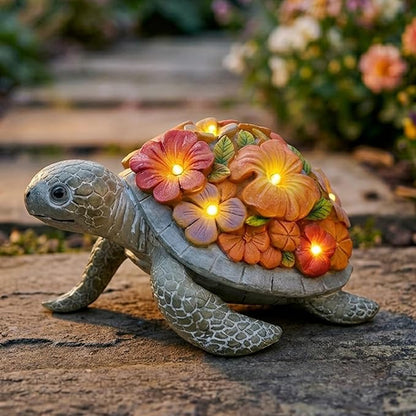 Lavezee Turtle Garden Decor for Outdoor,Yard, Lawn, Patio, Porch, Balcony Decoration, Turtle Statue Unique Birthday Housewarming Gifts for Women Men Mom Dad