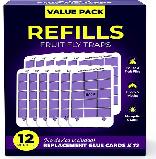 Upgraded Fruit Fly Traps for Indoors, Flying Insect Trap for Fruit Flies, Gnats, Plug in Bug Zapper Indoor with Dual-UV Lights & Trapping, Electric Grid & Glue Traps