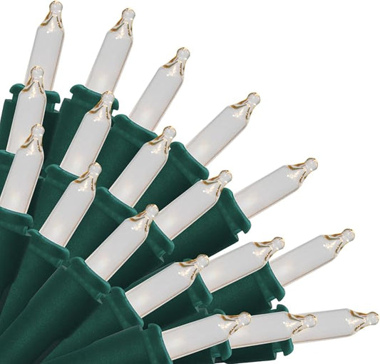 Brite Star 300 Count Mini String to String Lights, Green Wire, Clear