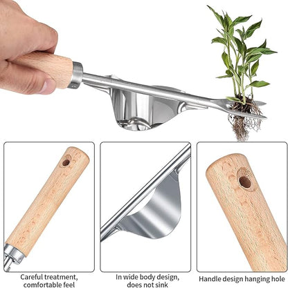 wugongshan 2 Pcs Hand Weeder Puller Tool, Manual Weed Puller Tool Kit, Garden Manual Weeder Removal Tools with V-Shaped Forks, for Garden Yard Lawn Farm Weed Roots Digging Removal Hand Tool