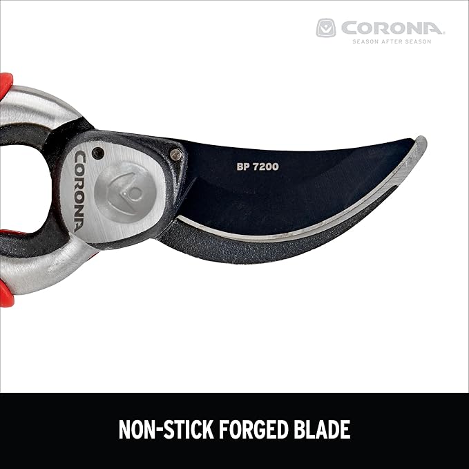 Corona BP 7200 Forged Pro Cut Bypass Hand Pruner, 1-Inch, Red