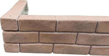 Raised Garden Bed Brick Style Planter Box - Polyurethane 24" x 8" Modular Planter Box Panels Designed for Curves and Straight Edges (6 Panel Pack)