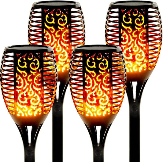 Walensee Solar Lights Outdoor with Flickering Flame,96 LED Solar Torch Lights Waterproof,43" Tall Super Larger Size Torches for Outside Garden Patio Yard Pathway, 4 Pack