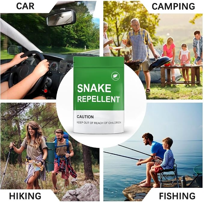 AJOQFKTD Snake Repellent for Yard, Snake Repellent Outdoor, Snake Away Repellent for Outdoors Pet Safe, Backyard Snakes Deterrent, Copperhead Snake Repeller (1 Ounce (Pack of 8))