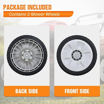Yesker Lawn Mower Drive Wheels Replacement 8 Inch 42710-VE2-M02ZE Assembly, Honda Lawnmower Rear Wheels Compatible with HRB215 HRB216 HRB217 and More Similar for Self-Propelled Walk-Behind, 2-Pack